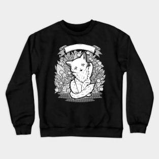 Kitty Final Boss Illustration Crewneck Sweatshirt